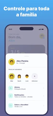 Controle de remédios para toda a família